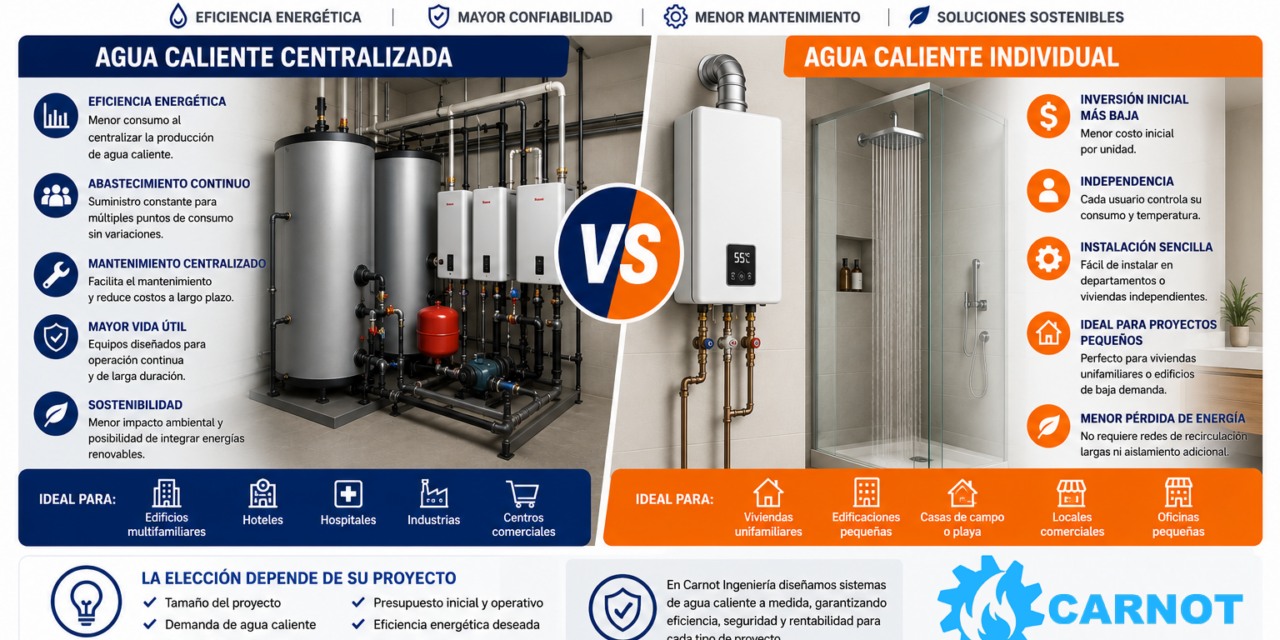 Agua Caliente Centralizada vs Individual: ¿Cuál es la Mejor Opción para su Proyecto?