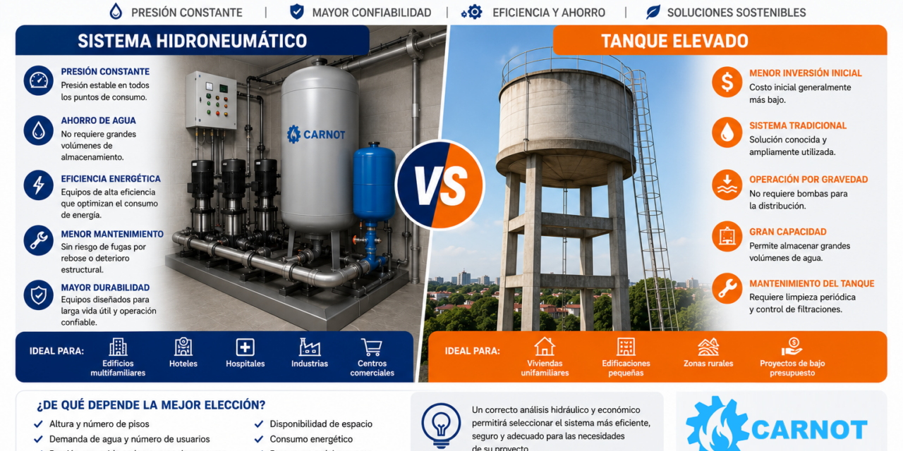 Sistema Hidroneumático vs Tanque Elevado: ¿Cuál es la Mejor Opción para su Proyecto?