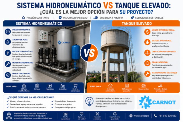 Sistema Hidroneumático vs Tanque Elevado: ¿Cuál es la Mejor Opción para su Proyecto?